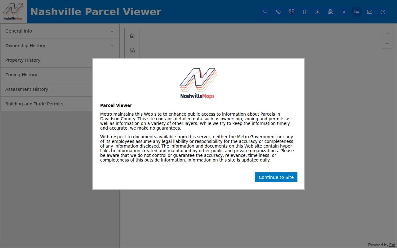 Davidson County people search using the Metro Parcel Viewer
