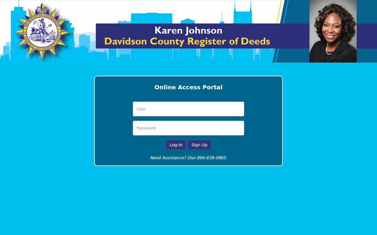 Davidson County people search through the Register of Deeds portal